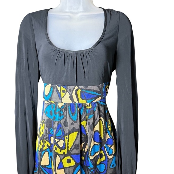 Trina Turk Silk Midi Fit & Flare Dress Butterflies Forrest Fairy Elvin Fae Small - Picture 4 of 8